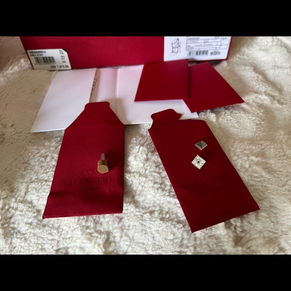 Valentino rockstar caged 100 NUDE grainy leather 37 - Picture 6 of 10